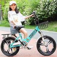 Fashionable Simplicity Folding Bike for Adult Men Women Mini Compact Foldable Bicycle for Student Office Worker Urban High Tensile Steel Folding Frame with Back Seat and Basket