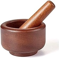 GIENEX Wood Mortar and Pestle, wood Spice Grinder, Crush, Press, Mash Spices, Herbs, Garlic, Pepper, Guacamole, Nuts,