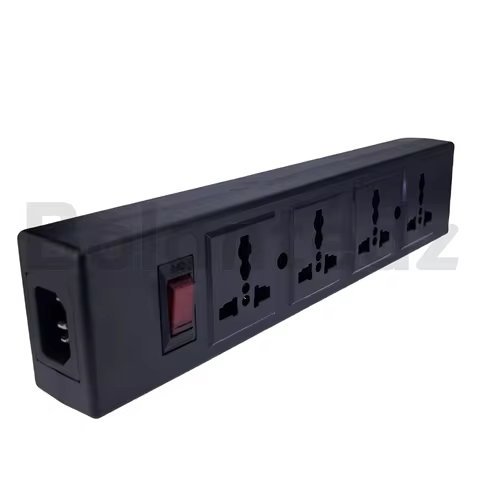 Universal 4-bit Socket C14 AC Connector With Switch US AU UK Italy South Africa India PDU Socket C13