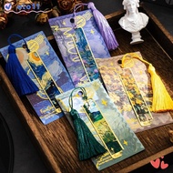 ELO Metal Bookmark, Hollow Metal Reading Book Clip, Multifunctional Oil Painting Sunflower Lotus Boo