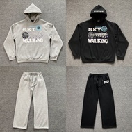 Broken Planet Foam Printed Space Walk Hooded Sweatshirt Men's American Niche Loose Casual Suit