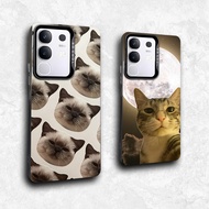 RN30 Cute Cat Picture Case Vivo series Compatible for Vivo Y29 4G Y19S V50 V40 V50 Lite V40 Lite Iqo