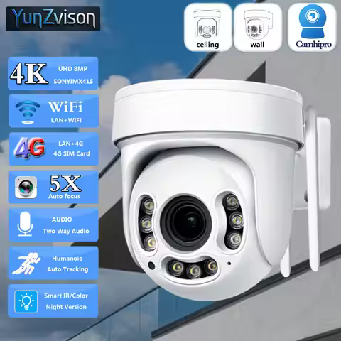 C-R SO-NY415 4K 8MP Wireless 3G 4G SIM Card Security Vedio PTZ Dome Wifi Камера 5X Zoom 2-Way Audio 