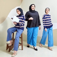 Palazzo denim cotton perempuan ready stock size s-3xl DN xpanas 🇲🇾👖🇲🇾
