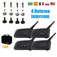 V4C PRO Full Duplex Bluetooth Headphone Soccer Conference Interphone 4 Users Football Referee 1200M 