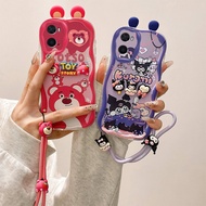 Casing OPPO A96 A76 Kartun boneka silikon lembut Phone casing
