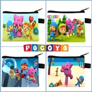 Pocoyo Series Wallet Zipper Money Bag Bank Card Coin Paper Currency Storage Bag Cartoon Printing Chi
