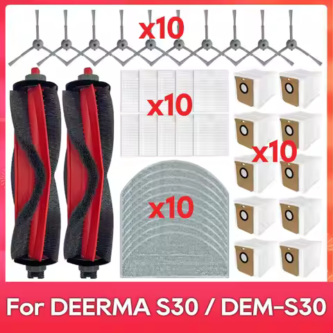 Fit For ( DEERMA S30 / DEM-S30 ) Filter Mop Dust Bag Parts Accessories Robot Vacuum Cleaner Kit