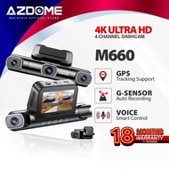 Azdome M660 4K Ultra HD 4-Channel Front, Rear, Left & Right Dash Cam Night Vision App Control