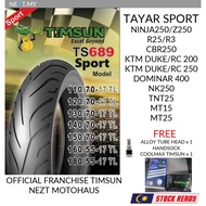 Timsun TS689 Sport 110/70-17 120/70-17 140/70-17 150/70-17 160/60-17 Tire Tyre MT15 MT25 R25 Ninja DUKE