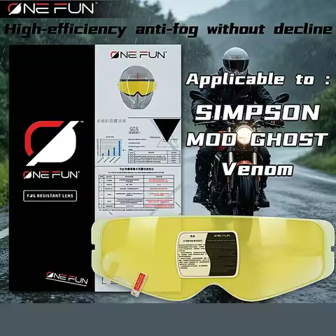 Suitable for Simpson Helmet Anti-Fog Insert Lenses, Compatible with M30 Helmet MOD Ghost Bandit - Mo