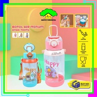 GANTUNGAN Mi-c915 Children's Drinking Bottle 700ML Astronaut Motif With Straw And Hanger Strap BPA F