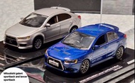 三菱揭背跑車 1/43 模型車兩部 Mitsubishi Galant Sportback & Lancer Sportback car model