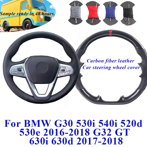 Fit For BMW G30 530i 540i 520d 530e 2016-2018 G32 GT 630i 630d 2017-2018 Car Steering Wheel Cover Ca