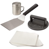 Cuisinart 6.5-Inch Cast Iron Burger Presser, Round Flat Edge Grill Presser, Hamburger Tool for Grill
