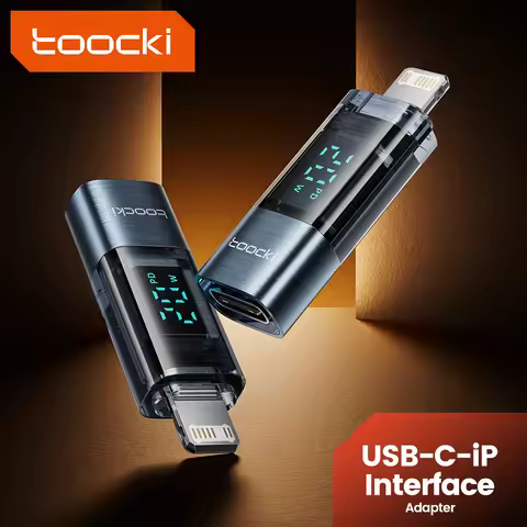Toocki USB C To Lighting Adapter For iPad 20W Output Digital Display OTG Converter For iPhone 14 13 