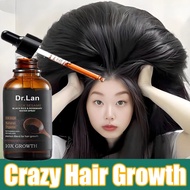 Dr. Lan Black Sesame Hair Growth Serum Repair Damaged Hair, Moisturize Dry Scalp, Anti-Frizz for Thi