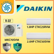 DAIKIN MULTI-SPLIT AIR COND INVERTER [OUTDOOR MKC70SVM 3.0HP] + [INDOOR 1 UNIT 1.0HP CTKC25 + 1 UNIT 2.0 HP CTKC50]