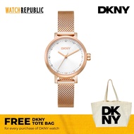 [FREE GIFT] DKNY Soho Mini Rose Gold Stainless Steel Analog Quartz Watch For Women DK1L037M0045