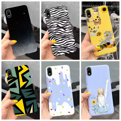 For Honor 8S Case KSE-LX9 Cover Fashion Cartoon Soft Shockproof Bumper For Huawei Y5 2019 AMN-LX9 AM
