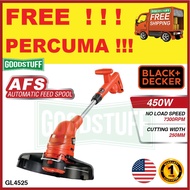 BLACK+DECKER 450W GRASS TRIMMER GL4525 GRASS CUTTER MINI LAWNMOWER MESIN POTONG RUMPUT