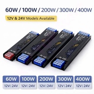 DC Power Supply Unit 12V 24V 60W 100W 200W 300W 400W 110V 220V 230V AC to 12 24 Volt DC LED Strip Dr