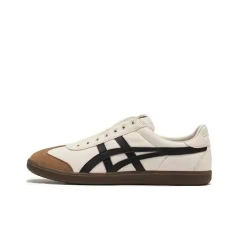 Onitsuka Tiger Tokuten Beige Black Minimalist Versatile Stylish High-Quality Low-Top Unisex Sneaker 