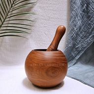 KAYU Teak Wood Mortar/Mortar and Pastle/Mortar & Pestle