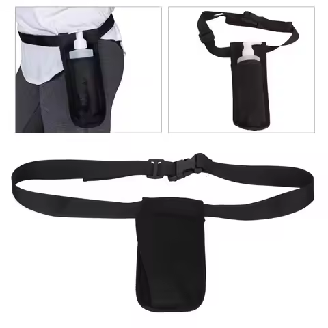 Adjustable Massage Bottle Bags Massage Oil Single/Double Holder Waist Belt Storage Bags Portable Com