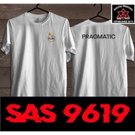 t-shirt kaos baju pragmatic play logo db kaos distro - putih m