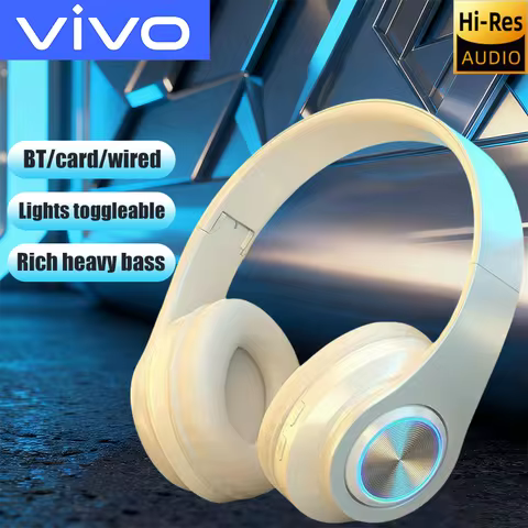 VIVO B39 Wireless Bluetooth Head With Mic Noise Cancelling mounted Headphones HiFi Stereo Sport Gami