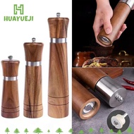 HUAYUEJI Pepper Grinder, Solid Wood Peppercorn Mills Salt Shakers,  Sea Salt Spice Pepper Mill Adjus