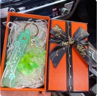 ONE - 夜光冰塊幹花冰山杯鑰匙扣（綠色+橘禮盒+拉菲草）