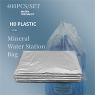 20x30 HD 400Pcs Transparent Plastic Bag For Gallon Mineral Water Station