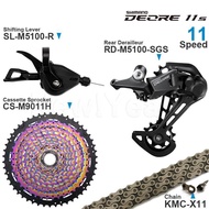 SHIMANO DEORE M5100 11Speed Groupset with Shifter Rear Derailleur and colorful Cassette Sprocket 11-