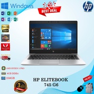 (LAPTOP READY STOCK) HP ELITEBOOK 745 G6 AMD RYZEN 5 PRO PROCESSOR , RADEON VEGA GRAPHICS