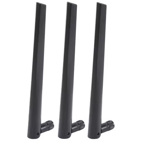 3 PCS New Metal WiFi Antenna of RP-SMA Interface with 5DBi 2.4G/5G Dual-Band Wireless Wifi Antenna f