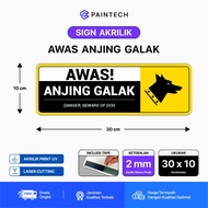 Acrylic Signage Beware Of Fierce Dogs Size 30 X 10 Danger Beware Of Dog Signboard