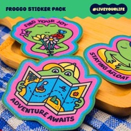Motivational Froggos Sticker Pack | Waterproof vinyl stickers