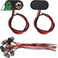 FORBETTER 10Pcs Battery Clip Connector, Snap on I / T Type Cable Battery Holder Clip, Soft Hard Shel