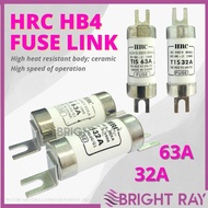 HRC HB4 FUSE LINK T1S 32A 63A 550V 80KA Cut Out Fuse Ceramic Fuse Link Protect Short Circuits Wiring Motors RANDOM BRAND