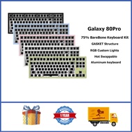 VTER Galaxy80Pro Wired BareBone Keyboard Kit 75% GASKET RGB Hot Swappable Custom Keyboard