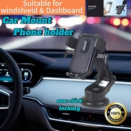 Universal Car Phone Holder 360 Rotating Windshield Dashboard Mount Handphone Car Mount Car Holder