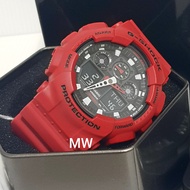 Casio G Shock Analog Digital Red Mens Watch GA-100B-4 Crazy Color limited NEW