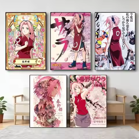 Haruno Sakura Classic Vintage Posters Whitepaper Prints Posters Artwork Kawaii Room Decor