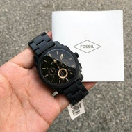 Fossil Original MACHINE MID-SIZE CHRONOGRAPH BLACK STAINLESS STEEL WATCH FS4682P