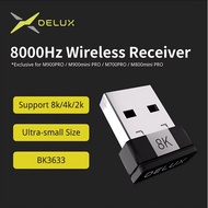 Delux 8K/4K receiver Nordic BK gaming mouse receiver compatible with M500pro/M700pro/M800pro/M900pro