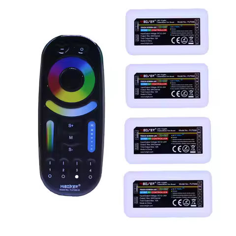 Black 4 Zone RGBW RGBCCT LED Controller Mi boxer FUT038 096 092B 039 035 037 007 035 RGB Strip Light