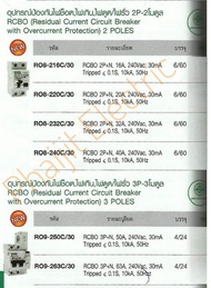 ป้องกันไฟช็อต ไฟเกิน ไฟดูด Residual Current Circuit Breaker With Overcurrent Protection (RCBO) 10 KA