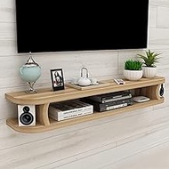 WANGPP Floating TV Cabinet Wall-Mounted Shelf/TV Stand,Entertainment Shelf Cabinet for Living Room,with Door and Storage Unit Audio/Video Console Multimedia Console